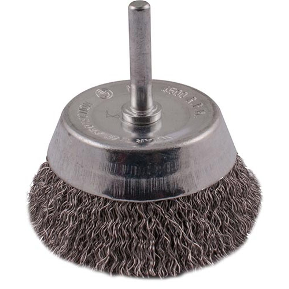 Wire Cup Brush 63mm 6mm Shaft Stainless Steel